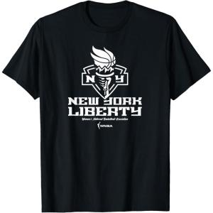 New York Liberty WNBA Team T-Shirt, Black, Women’s, Small, Short Sleeve, Crew Neck, Classic Fit, Cotton 60% Polyester 40%(Black)