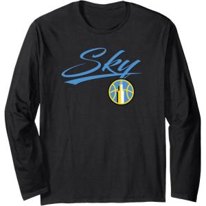 WNBA Chicago Sky Officially Licensed Long Sleeve T-Shirt(Black)