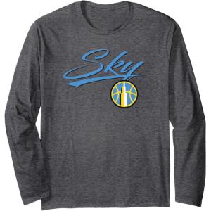 WNBA Chicago Sky Officially Licensed Long Sleeve T-Shirt(Dark Heather Grey)