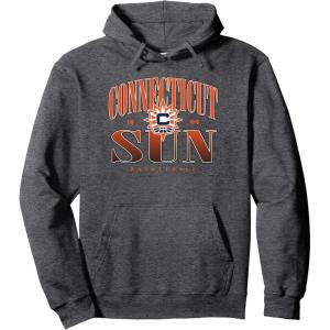 WNBA Connecticut Sun Courtside Pullover Hoodie(Dark Heather Grey)