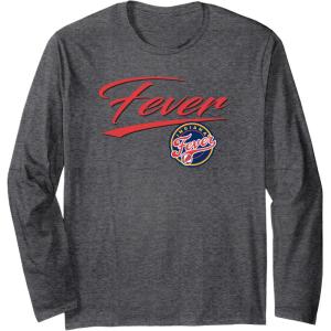 WNBA Indiana Fever Officially Licensed Long Sleeve T-Shirt(Dark Heather Grey)