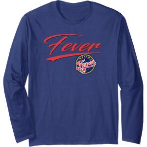 WNBA Indiana Fever Officially Licensed Long Sleeve T-Shirt(Navy Blue)