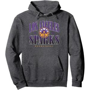 WNBA Los Angeles Sparks Courtside Pullover Hoodie(Dark Heather Grey)