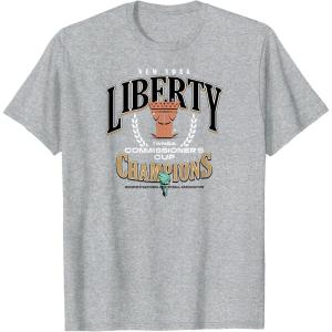 WNBA New York Liberty Commissioner’s Cup 2023 Crown Affair T-Shirt(Heather Grey)