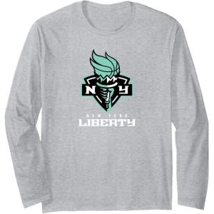 WNBA New York Liberty Fan Base Long Sleeve T-Shirt(Heather Grey)