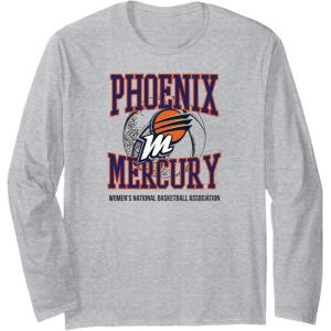 WNBA Phoenix Mercury Home Court Long Sleeve T-Shirt(Heather Grey)