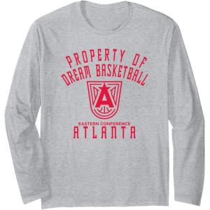 WNBA Property Of Atlanta Dream Licensed Long Sleeve T-Shirt(Heather Grey)