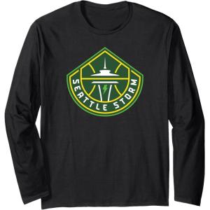 WNBA Seattle Storm Fan Base Long Sleeve T-Shirt(Black)