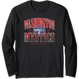 WNBA Washington MysticsCourtside Long Sleeve T-Shirt(Black)
