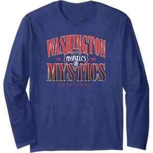 WNBA Washington MysticsCourtside Long Sleeve T-Shirt(Navy Blue)