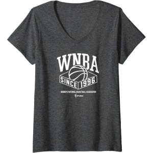 Womens WNBA Boxed Out V-Neck T-Shirt(Dark Heather Grey)
