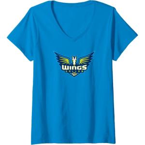 Womens WNBA Dallas Wings Fan Base V-Neck T-Shirt(Sapphire Blue)
