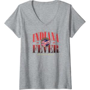 Womens WNBA Indiana Fever Courtside V-Neck T-Shirt(Heather Grey)