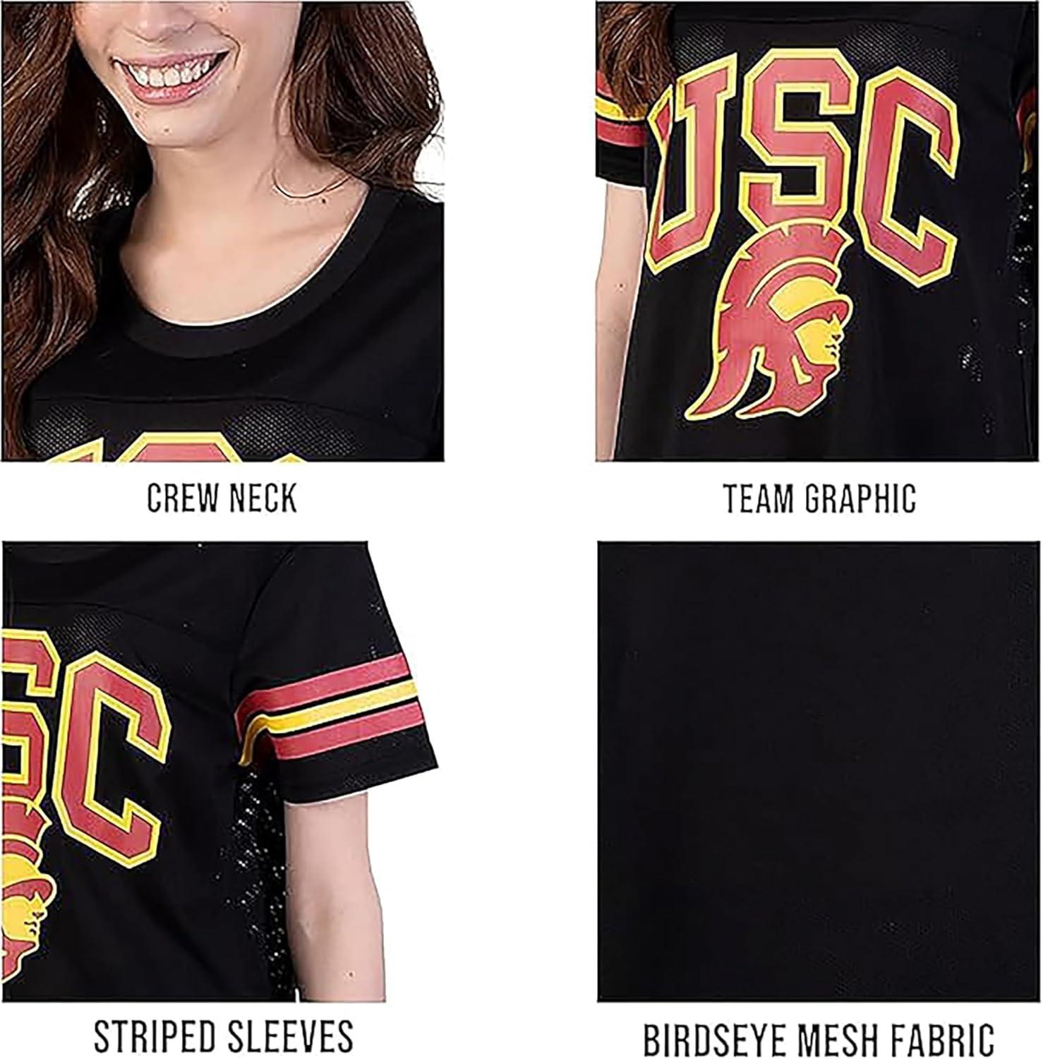 imageUltra Game Womens NCAA Official Super Soft Mesh Jersey TShirtBlack