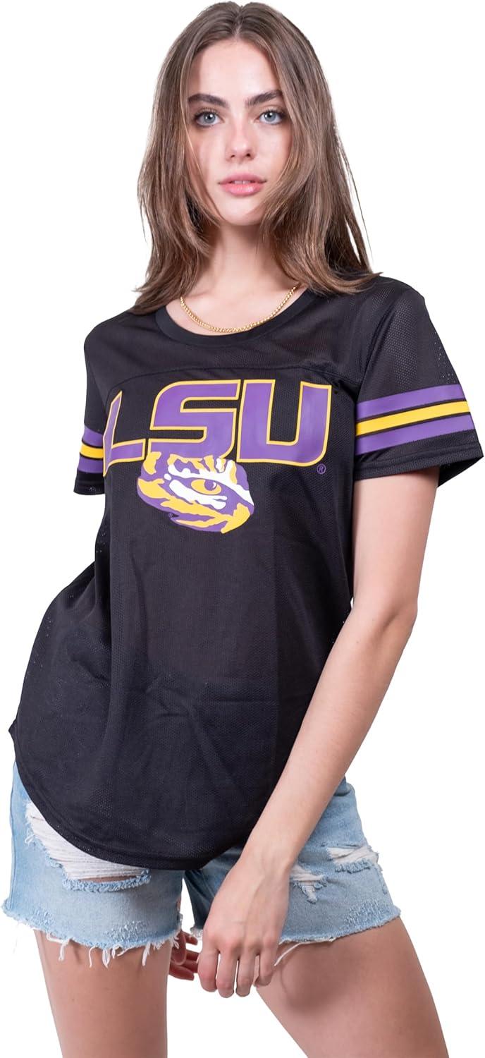 imageUltra Game Womens NCAA Official Super Soft Mesh Jersey TShirtBlack
