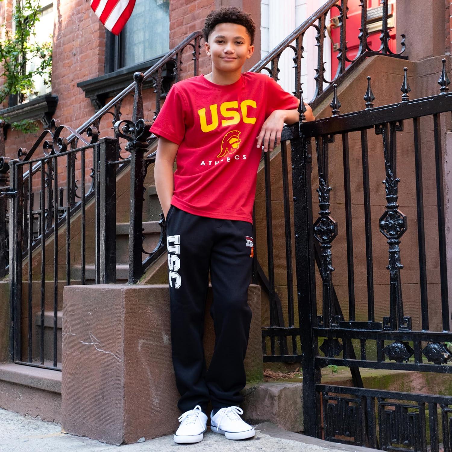 imageUltra Game Youth NCAA Official Super Soft Jogger Lounge SweatpantsBlack