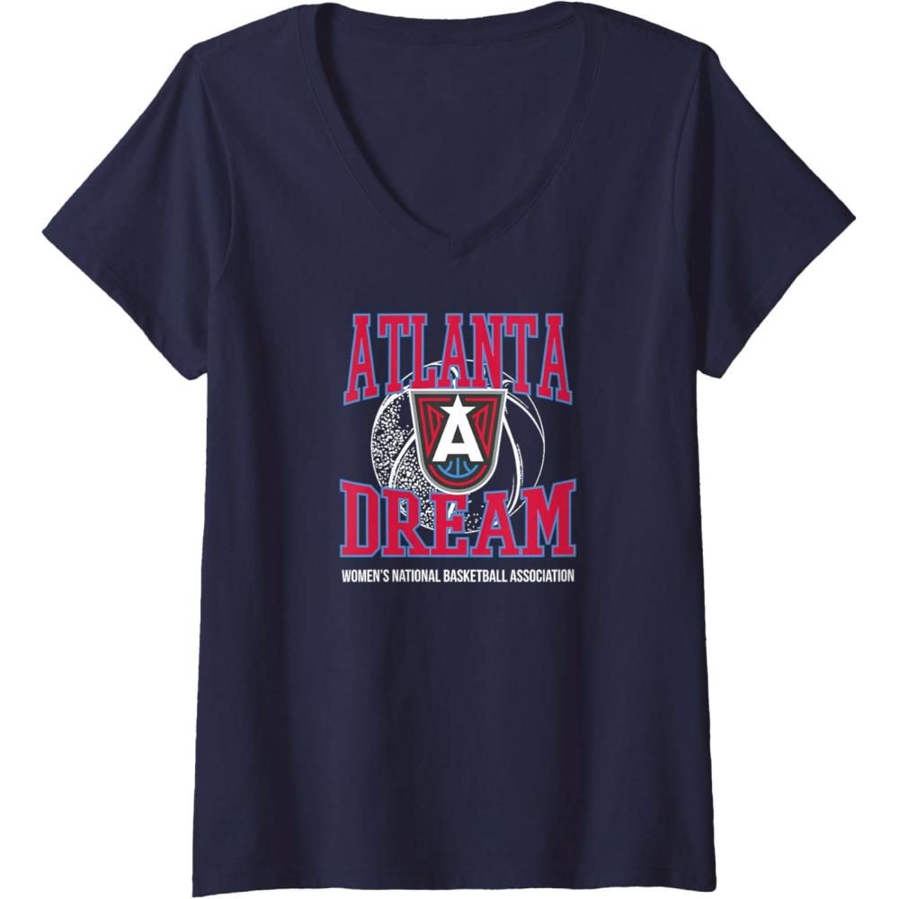 imageWomens WNBA Atlanta Dream Home Court VNeck TShirtNavy Blue