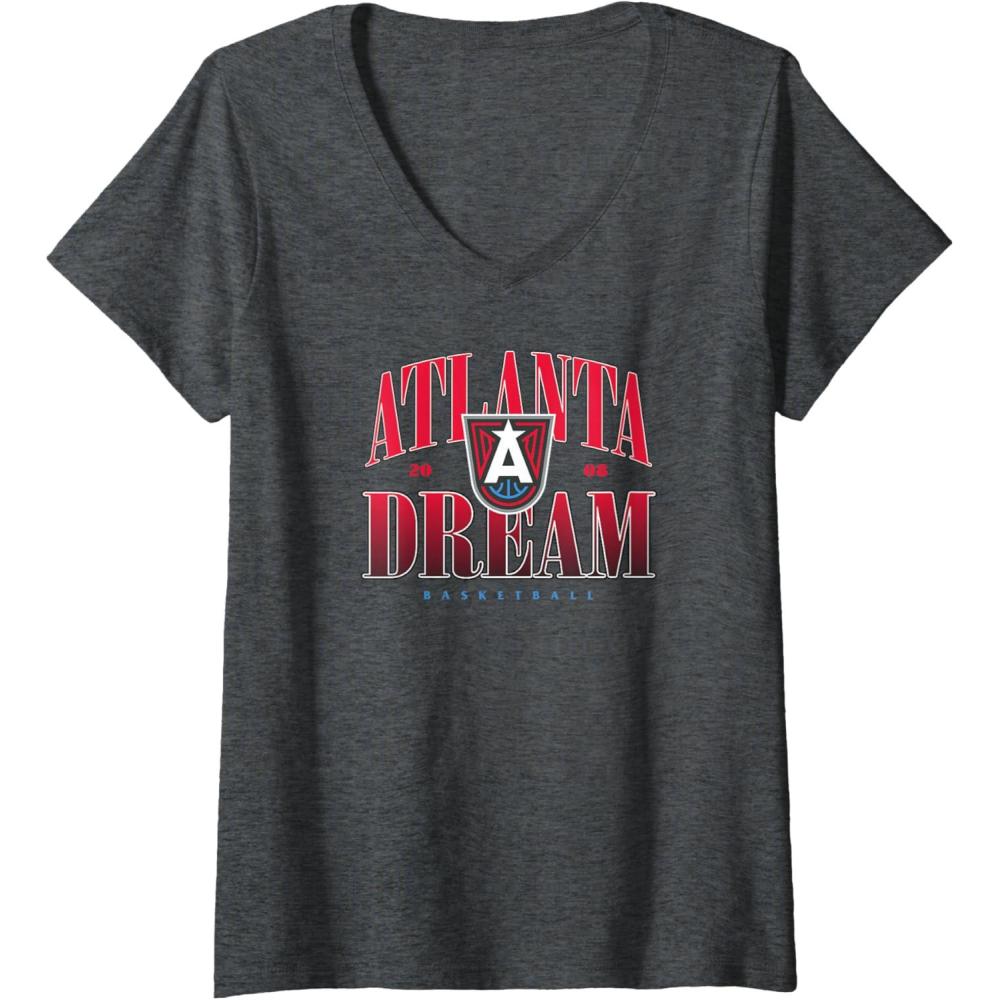 imageWomens WNBA Atlanta Dream VNeck TShirtDark Heather Grey