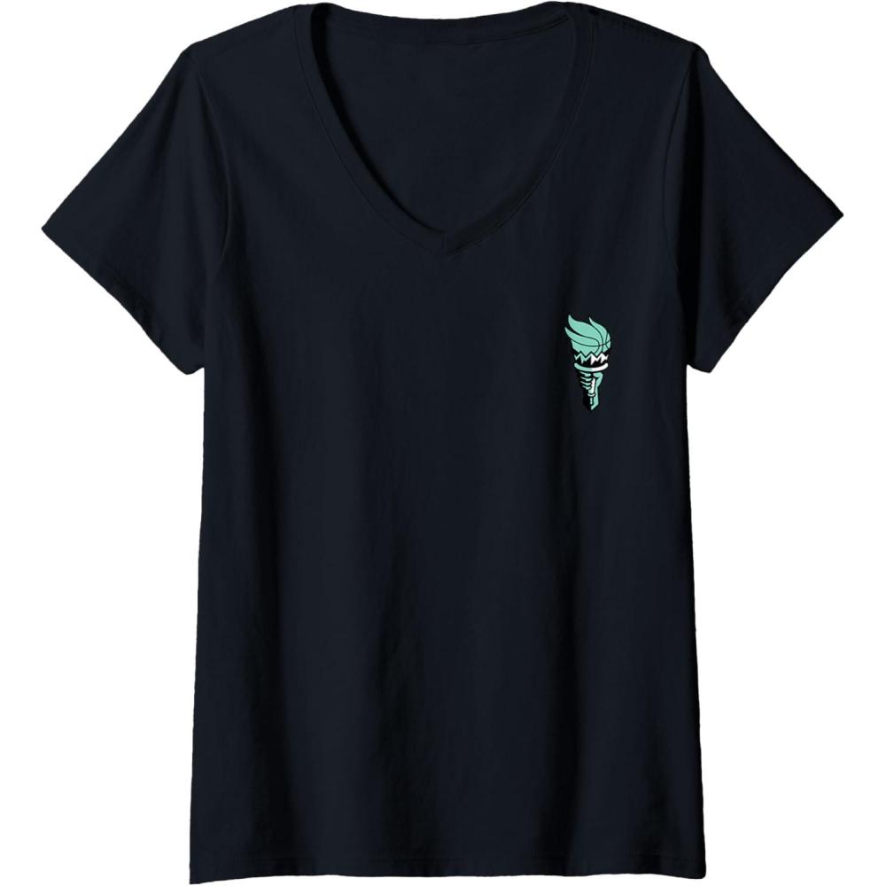 imageWomens WNBA New York Liberty Top Court VNeck TShirtBlack