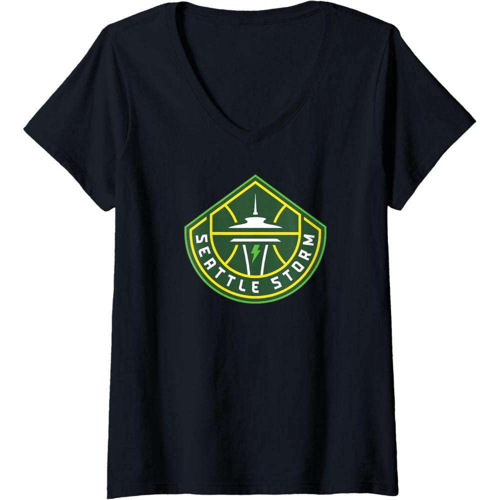 imageWomens WNBA Seattle Storm Fan Base VNeck TShirtBlack