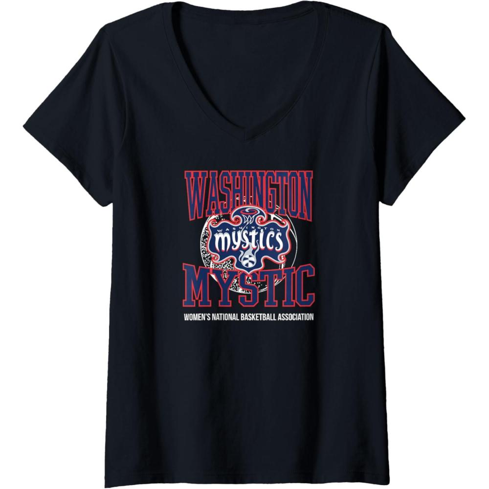 imageWomens WNBA Washington Mystics Home Court Midtown VNeck TShirtBlack