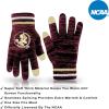 Ultra Game Youth NCAA Official Super Soft Winter Beanie Knit Hat with Extra Warm Touch Screen Gloves(Team Color)