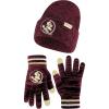 Ultra Game Youth NCAA Official Super Soft Winter Beanie Knit Hat with Extra Warm Touch Screen Gloves(Team Color)