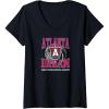 Womens WNBA Atlanta Dream Home Court V-Neck T-Shirt(Black)