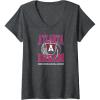 Womens WNBA Atlanta Dream Home Court V-Neck T-Shirt(Dark Heather Grey)