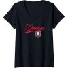 Womens WNBA Atlanta Dream Officially Licensed V-Neck T-Shirt(Black)