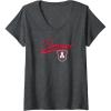 Womens WNBA Atlanta Dream Officially Licensed V-Neck T-Shirt(Dark Heather Grey)