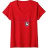 Womens WNBA Atlanta Dream Officially Licensed V-Neck T-Shirt(Red)