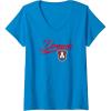 Womens WNBA Atlanta Dream Officially Licensed V-Neck T-Shirt(Sapphire Blue)