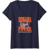 Womens WNBA Indiana Fever Home Court Midtown V-Neck T-Shirt(Navy Blue)