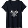 Womens WNBA Las Vegas Aces Full House V-Neck T-Shirt(Black)
