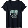 Womens WNBA New York Liberty Top Class V-Neck T-Shirt(Black)
