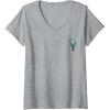 Womens WNBA New York Liberty Top Court V-Neck T-Shirt(Heather Grey)