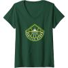 Womens WNBA Seattle Storm Fan Base V-Neck T-Shirt(Dark Green)