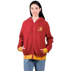 Ultra Game NCAA womens Ncaa Official Full Zip Sherpa Jersey Hoodie With Team Logo(Team Color)