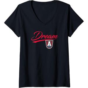 Womens WNBA Atlanta Dream Officially Licensed V-Neck T-Shirt(Black)