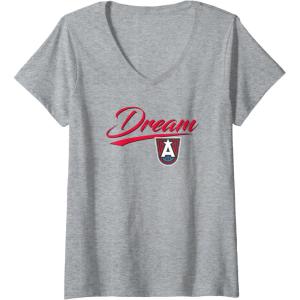 Womens WNBA Atlanta Dream Officially Licensed V-Neck T-Shirt(Heather Grey)
