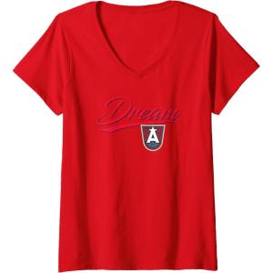 Womens WNBA Atlanta Dream Officially Licensed V-Neck T-Shirt(Red)