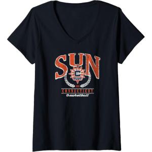 Womens WNBA Connecticut Sun Top Class V-Neck T-Shirt(Black)