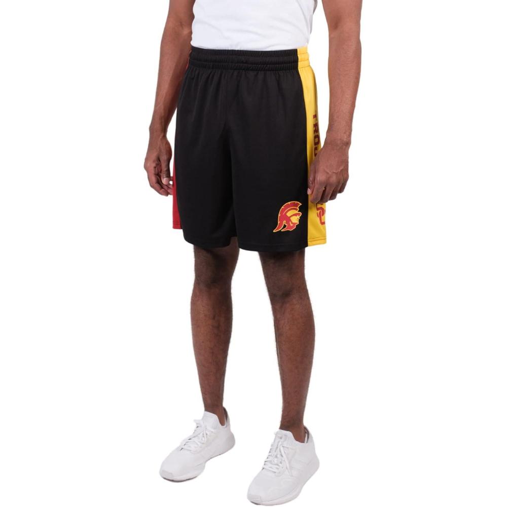 imageUltra Game NCAA Mens NCAA Official Poly Interlock Air Mesh ShortsBlack