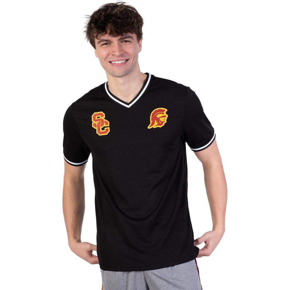 imageUltra Game NCAA mens Ncaa Official Vneck Mesh Tee ShirtBlack