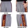Ultra Game NCAA Mens NCAA Official Poly Interlock Shorts(Heather Gray)