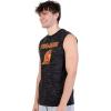 Ultra Game NCAA Mens NCAA Official Sleeveless Tank Top with T-Back(Black Space Dye)