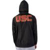 Ultra Game NCAA mens Ncaa Official Quarter Zip Pullover Hoodie Windbreaker Jacket(Black)