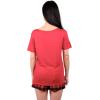 Ultra Game NCAA womens Ncaa Official Wotee Shirt & Flannel Shorts Pajama Set(Cardinal Red)