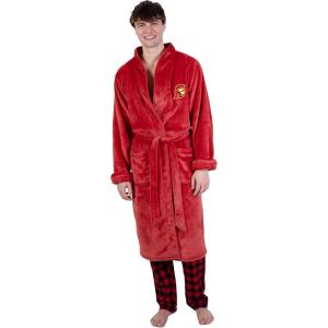 Ultra Game NCAA Men’s Lounge Bath Robe, USC Trojan, Cardinal Red, 1SIZE